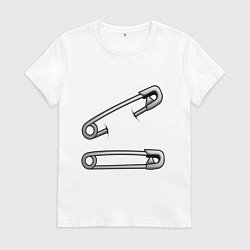 Женская футболка Булавки