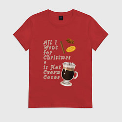 Женская футболка Горячий сливочный какао