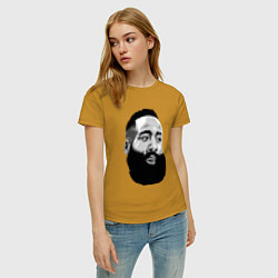 Футболка хлопковая женская James Harden, цвет: горчичный — фото 2