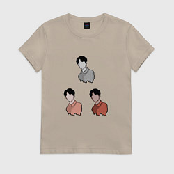 Женская футболка Три портрета, одна личность