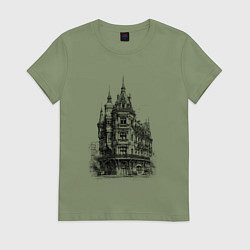 Женская футболка Старинный дом