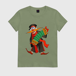 Женская футболка Мужичок усатый