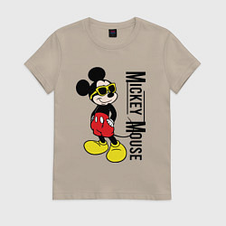 Женская футболка Микки Маус и надпись