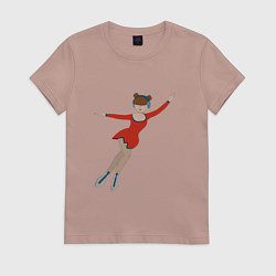 Женская футболка Фигуристка