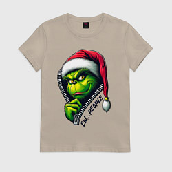 Женская футболка Гринч с надписью фу люди
