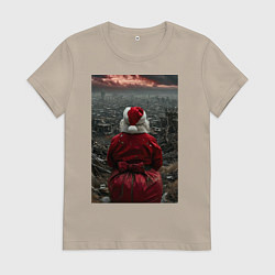 Женская футболка Дед мороз и уходящий год