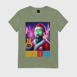 Женская футболка Simpson new year - fantasy