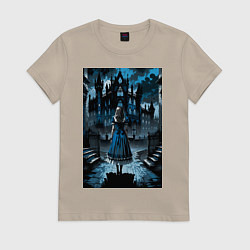 Женская футболка Готичная Алиса в стране чудес