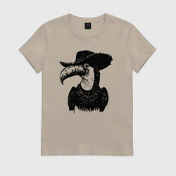 Женская футболка Тукан ковбой