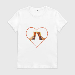 Женская футболка Пиво и любовь