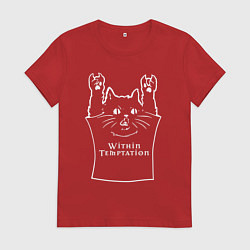 Женская футболка Within Temptation: cat rock
