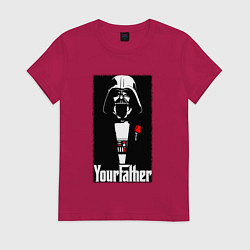 Футболка хлопковая женская Крёстный отец Дарт Вейдер, цвет: маджента