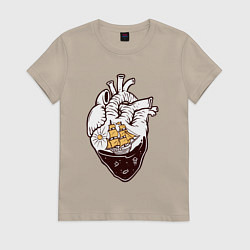 Женская футболка Сердце корабля