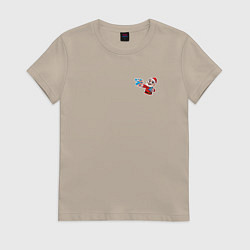 Женская футболка Дед мороз посылает лучи любви