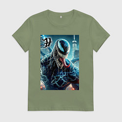 Женская футболка Venom in New York city - ai art fantasy