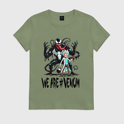 Футболка хлопковая женская We are Venom - Rick, цвет: авокадо