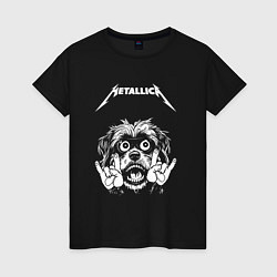 Женская футболка Metallica rock dog