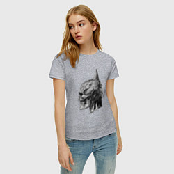 Футболка хлопковая женская Бетмен, цвет: меланж — фото 2