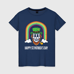 Женская футболка Happy St Patricks day - skull