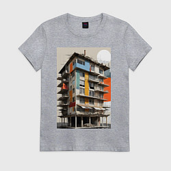 Женская футболка Старая панелька