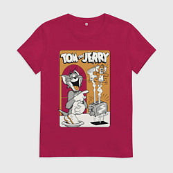 Женская футболка Том и Джерри - тосты