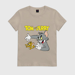 Женская футболка Том и Джерри - кот и мышь