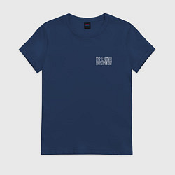 Футболка хлопковая женская Моя земля - мои правила, цвет: тёмно-синий