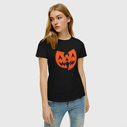 Футболка хлопковая женская Wu-Tang halloween, цвет: черный — фото 2