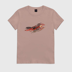 Женская футболка Орел в облаках - светлый