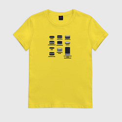 Футболка хлопковая женская Oorereoo, цвет: желтый