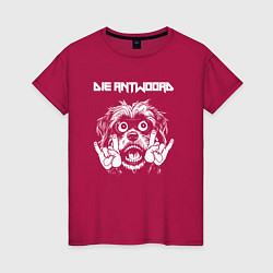 Футболка хлопковая женская Die Antwoord rock dog, цвет: маджента