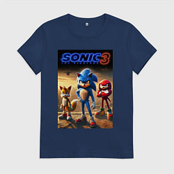 Женская футболка Sonic and his team - movie