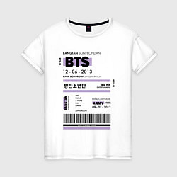 Женская футболка Bts ticket