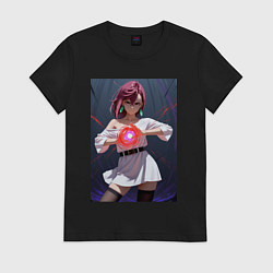 Женская футболка Дандадан: Момо фаербол