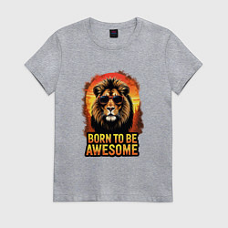 Женская футболка Потрясающий лев