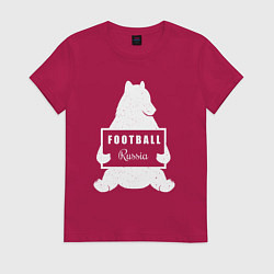 Женская футболка Footbal bear Russia