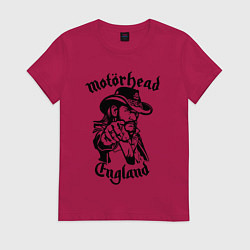 Футболка хлопковая женская Motorhead - Лемми, цвет: маджента