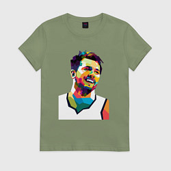 Футболка хлопковая женская Luka smile, цвет: авокадо