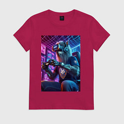 Женская футболка Крутой волчара - киберспорт