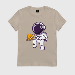 Женская футболка Saturn football