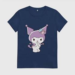 Женская футболка Куроми с цветочками