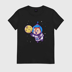 Женская футболка Белочка в космосе