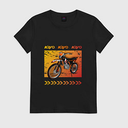 Женская футболка Kayo эндуро мотоцикл