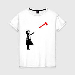 Женская футболка Девочка и топор