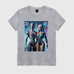 Женская футболка Barbie and Ken - cyber fantasy