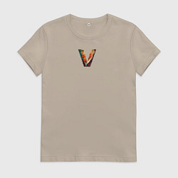 Футболка хлопковая женская Vincent van Gogh - Мystery, цвет: миндальный