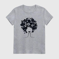 Женская футболка Цветочная девушка