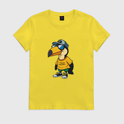 Женская футболка Тукан в кроссовках