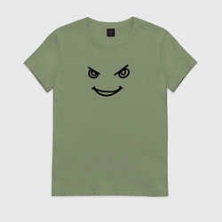 Женская футболка Хитрый злобный смайлик