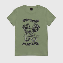 Женская футболка Дорога это моя жизнь